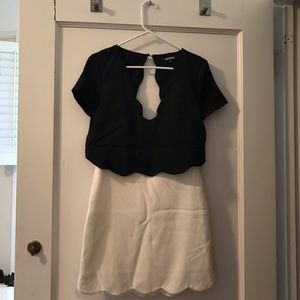 missguided scallop mini dress